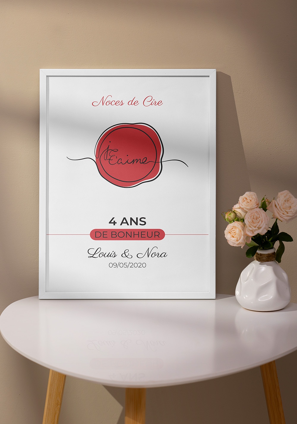 Affiche 4 ans de mariage