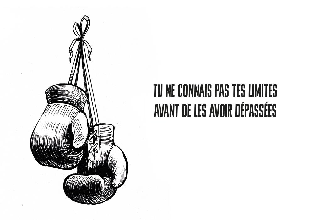 Affiche gants de boxe