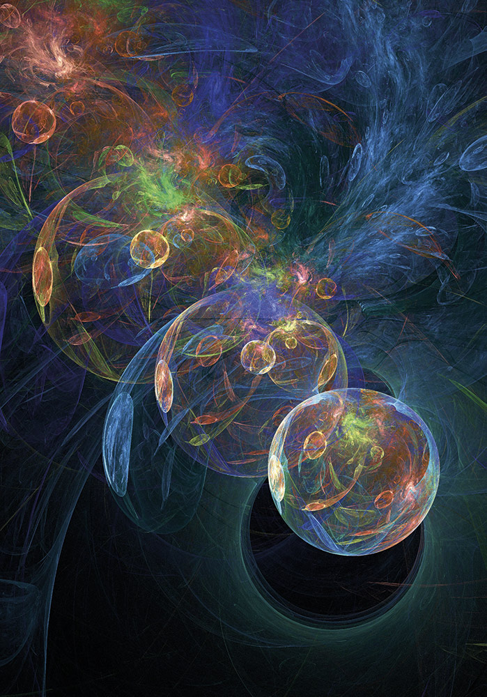 Art fractal bulbes Affiche murale
