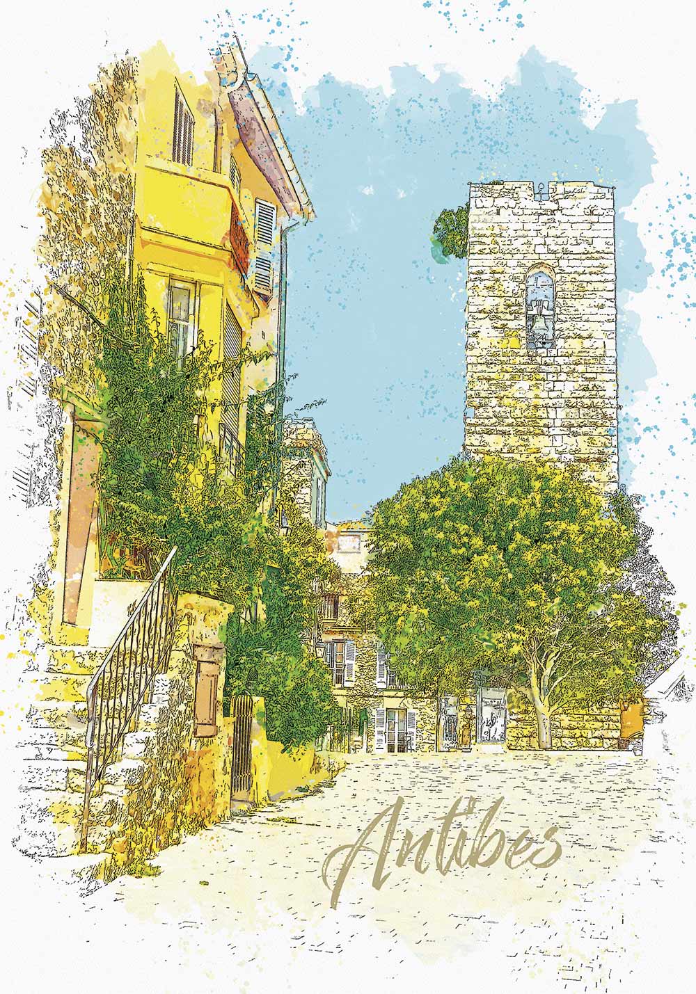 Affiche Antibes Provence-Alpes Côte d'Azur Poster chambre