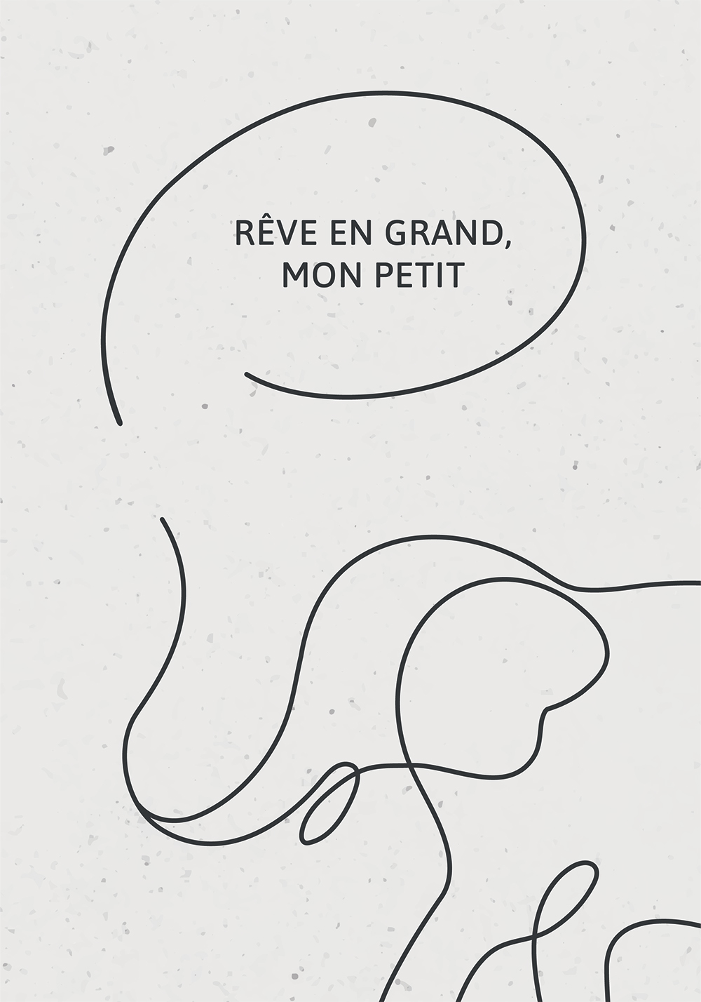 Affiche citation éléphant positive