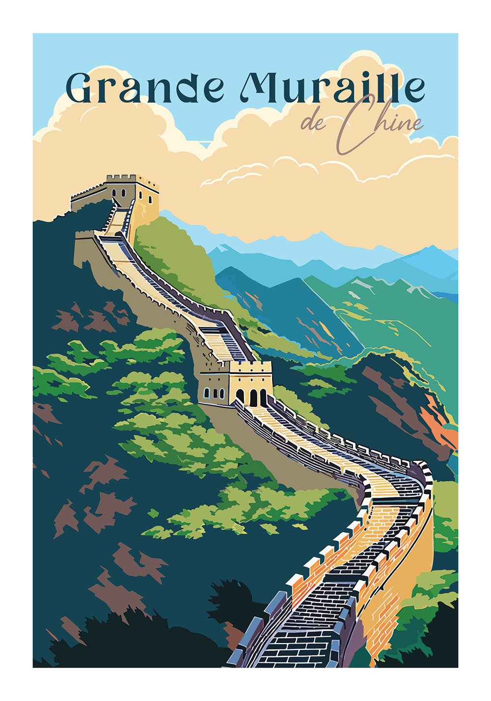 Affiche Grande Muraille De Chine