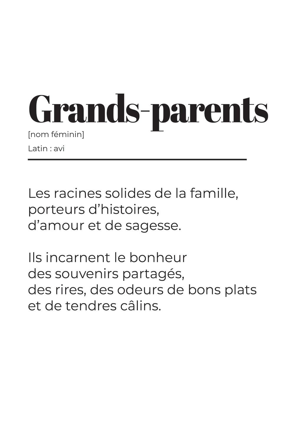 Affiche grands-parents