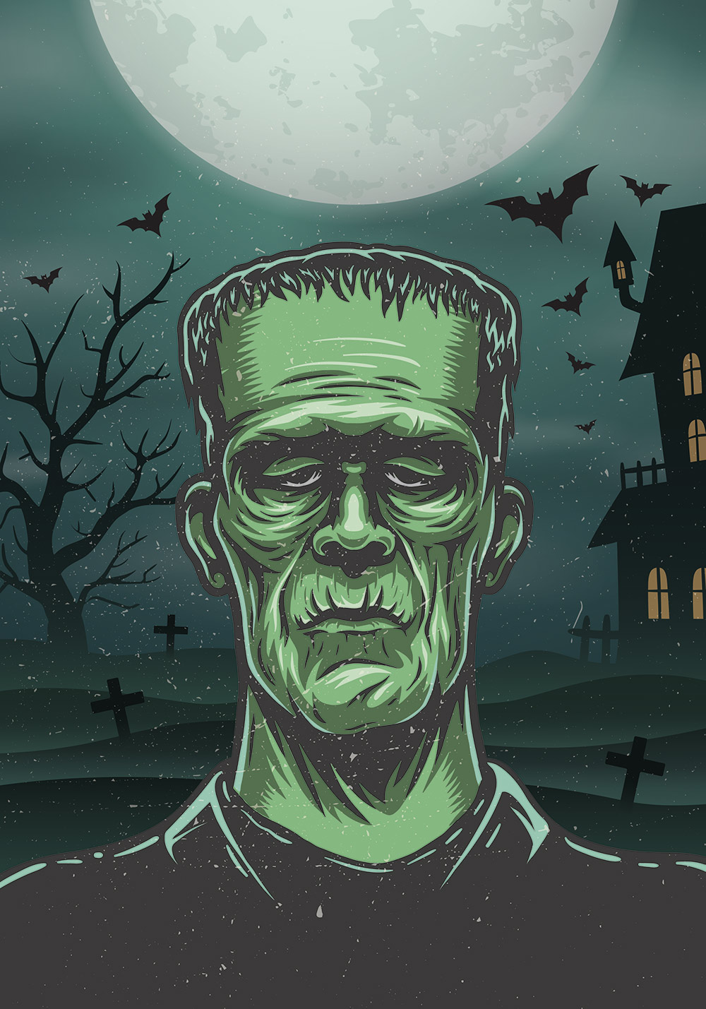 Affiche halloween Frankenstein Poster mural salon