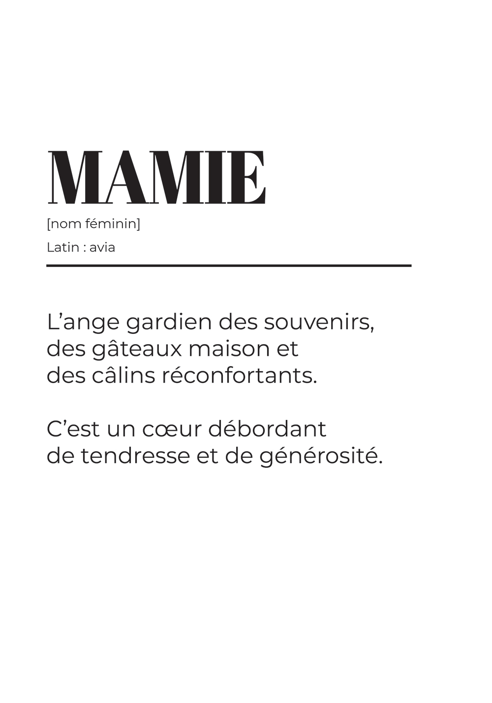 Affiche mamie