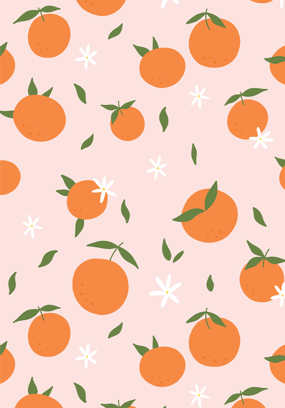 Affiche motif oranges