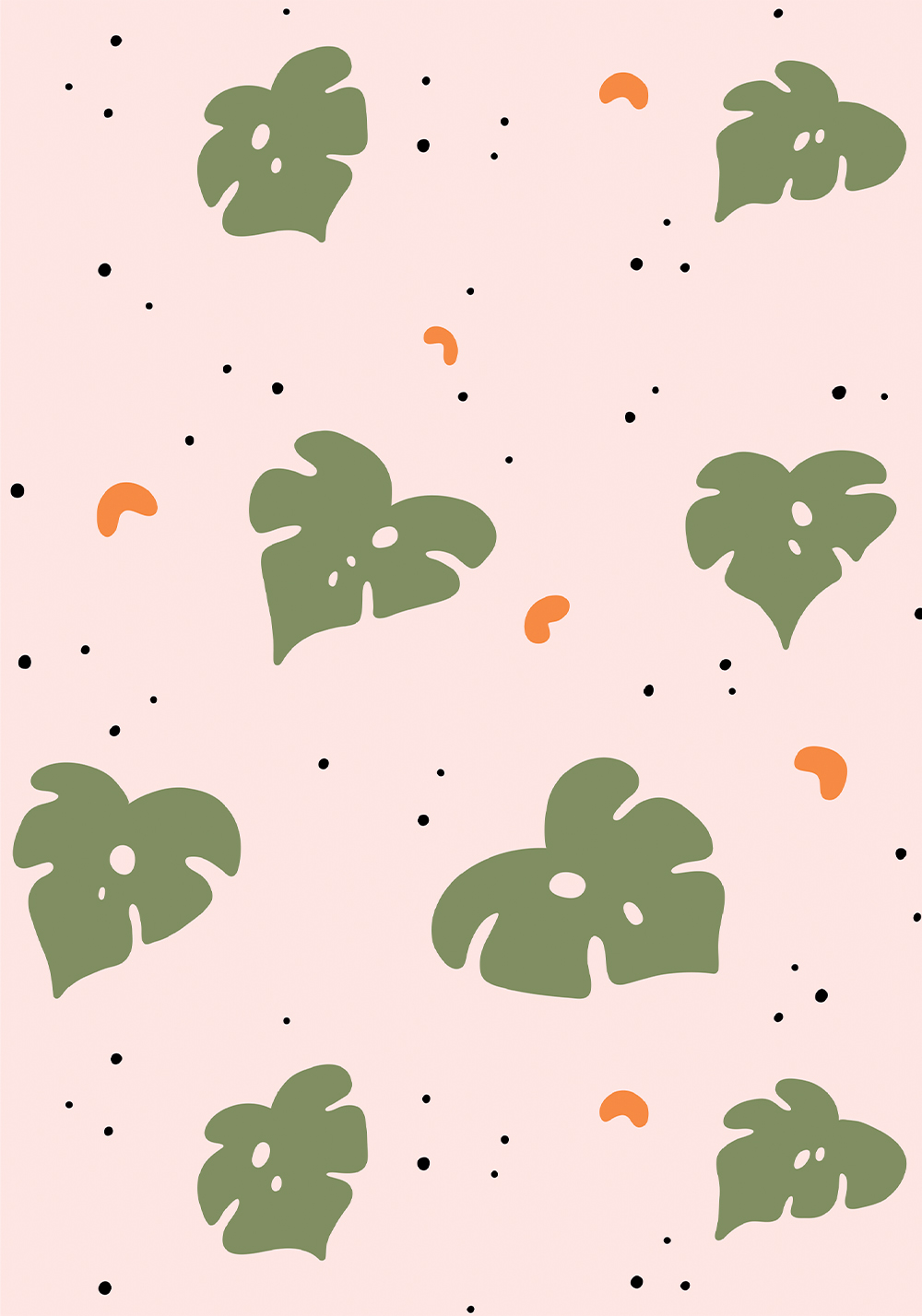 Affiche pattern feuilles