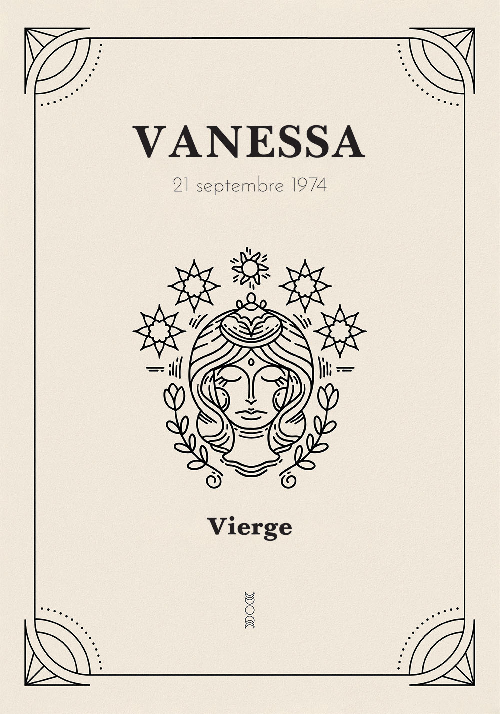 Affiche zodiac vierge