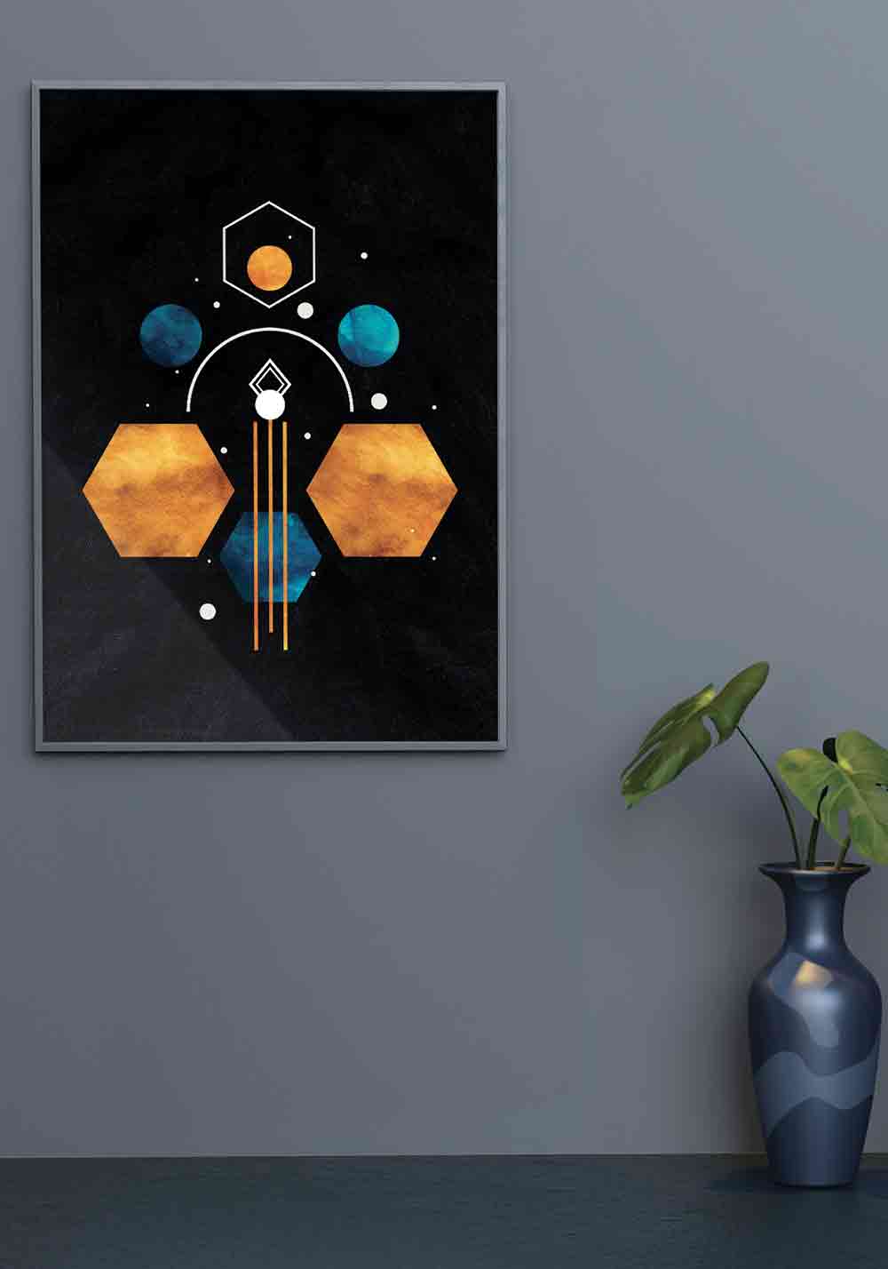 Art abstrait formes géométriques Poster mural Artcamia