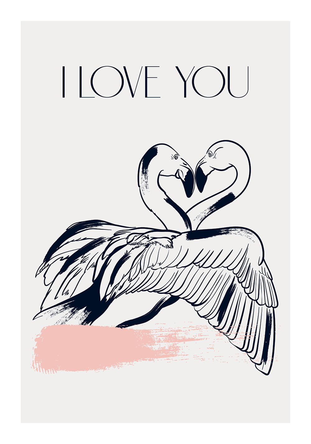 Poster flamant rose